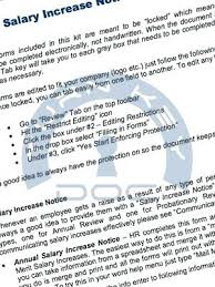 Salary Increase Notice Form Instructions Review Employee Performance ...