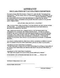 It may be written by a family member or even a religious leader. Vaccination Exemption Forms Printable Fill Out And Sign Printable Pdf Template Signnow