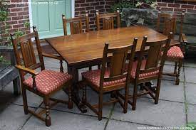 Toughened glass is designed to break into granular pieces on rare occasions a small kitchen table and chairs in a bright metallic shade can really liven up a room. Old Charm Light Oak Kitchen Dining Table Six Dining Chairs For Sale In Uttoxeter Staffs Preloved
