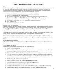 Maybe you would like to learn more about one of these? Vendor Management Policy And Procedures