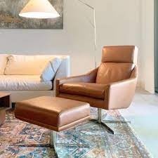 Austin Leather Swivel Armchair Swivel Armchair Armchair Chair And Ottoman