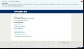 Anytime banking and bankline is available to business customers with an eligible account and some services may not be available on all account types. Ulster Bank Anytime Banking Login Page