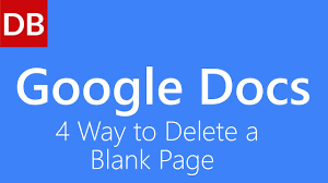 Empty paragraphs appear as blank lines in your document. 4 Ways To Delete A Blank Page Google Docs Tutorial Youtube