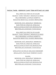 Saje buat vocal dia perlahan sikit supaya senang dan seronok nak sing along ngan lagu dia :) enjoy! Faizal Tahir Lirik Gemuruh