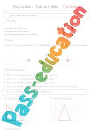 Tous ces exercices sont à télécharger grauitement au format pdf afin de pouvoir être imprimés.voici la liste des exercices corrigés pour ce niveau cinquième. Triangles Ce2 Evaluation