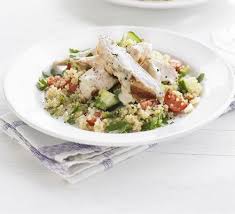 Chargrilled Turkey With Quinoa Tabbouleh Tahini Dressing Recipe Fodmap Recipes Bbc Good Food Recipes Recipes