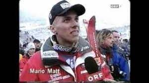 He won gold in the slalom at the 2001 and 2007 world championships. Mario Matt Orf Sport 23 1 2000 Youtube