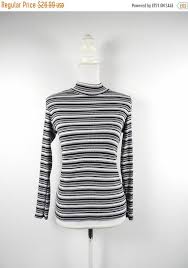 Black And White Striped Turtleneck Top Pin On Vintage Grunge