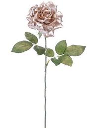 Metallic Rose Gold Faux Rose Stem Rose Stem Artificial Flowers And Plants Artificial Flowers