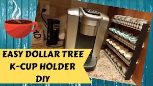 Easy Dollar Tree Diy Keurig K Cup Stand Tutorial Coffee Pod Holder Youtube Diy Holder Coffee Pod Holder Diy Cups