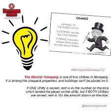 The electric bulb are stunningly loaded with imposing attributes and are very affordable. Bestman Games On Twitter Quickmonopolyfacts Here Is Why The Electriccompany Is An Important Utility Square When Playing Monopoly Tips Utilities Monopolysquares Https T Co Hsdo6li3dn