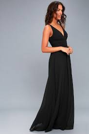 Ad Leading Role Black Maxi Dress Lulus Elegant Maxi Dress Black Dress Plunging Maxi Dresssteal The Show In Th Chernye Platya Maksi Platya Maksi Platya