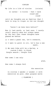 Poetry Poem Writing Circles Text Version Below My Life Is A Life Of Circles Crisis Or Rather A Circle That I Walk Round And My Poetry Thoughts Poems