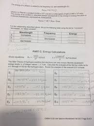 Calculating the wavelength of a light wave. Solved The Energy Of A Photon Is Related To Its Frequency Chegg Com