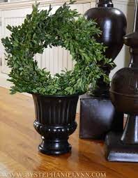 This is a great step by step tutorial showing how to make a floral topiary. How To Make A Preserved Boxwood Wreath Topiary Bystephanielynn Boxwood Wreath Decor Boxwood Wreath Christmas Preserved Boxwood Topiary