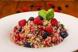 Fresh Berry Quinoa Salmagundi Food Over 50 Recipe Cooking Sweet Corn Fresh Berries Food