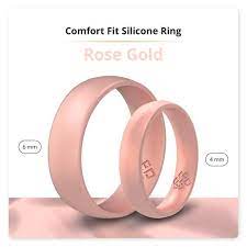Rose Gold Silicone Ring For Women And Men Breathable True Etsy Silicone Wedding Ring Women Silicone Ring Women Silicone Rings