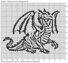 Free Filet Crochet Charts And Patterns Filet Crochet Dragon