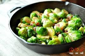 See how to roast frozen brussels sprouts so they're browned & delicious! Skillet Roasted Bacon Brussels Sprouts With Garlic Parmesan Cream Sauce