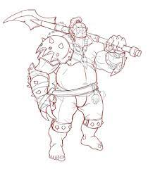 How To Draw An Ogre - Learn To Draw A Fantasy Ogre - Improveyourdrawings.com