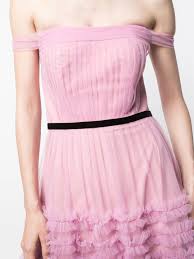 Ombre Tiered Textured Gown Marchesa