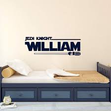 Star Wars Name Vinyl Wall Decal Decor Personalized Nursery Decor Jedi Knight Boys Name Decals Personalized Nursery Decor Personalized Nursery Name Wall Decals
