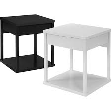 Rgb led nightstand drawers organizer coffee table magazine cabinet storage night table bedside table home bedroom furniture. Mainstays Parsons End Table With Drawer Multiple Colors Walmart Com Walmart Com