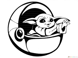 Coloring Pages Baby Yoda The Mandalorian And Baby Yoda Free Yoda Drawing Star Wars Art Star Wars Baby