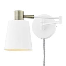 Black And Brass Wall Sconce Plug In Light Society Alexi Plug In Wall Sconce In Matte Black With Swivel Arm And Brass Details Modern Contemporary L Plug In Wall Sconce Plug In Wall Lights Sconces