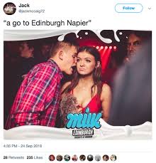 It's lucky i go into these matches with no hope, because we're 11 minutes into the scotland england match and if not i'd already be disappointed. She S Back Hilarious Milk Meme Girl Reappears In Another Edinburgh Nightclub Photo Edinburgh Live