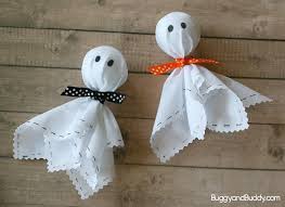 Place a 3 foot strip of tulle centered around the ghost stand and spray it liberally with a starch. Friendly Ghost Craft For Halloween Buggy And Buddy