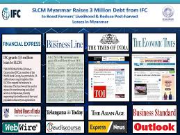 Slcm Myanmar Raises 3 Million Debt From Ifc Our Media Coverage In Leading Dailies Slcmgroup Mediacoverage Leadingdailies Finance Media Coverage Debt