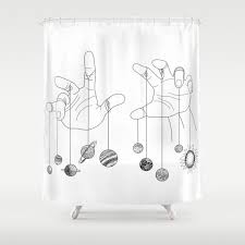 Solar System Ii Shower Curtain Popular Bathroom Decor Ideas Society6 Has An Awesome Co In 2020 Unique Shower Curtain Designer Shower Curtains Bright Shower Curtain