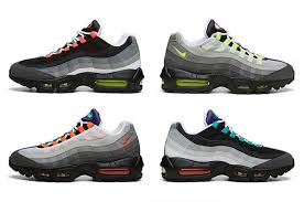 Nike Air Max 95 Greedy Four Colorways One Sneaker Eu Kicks Sneaker Magazine Nike Air Max Nike Air Max 95 Nike Free Shoes
