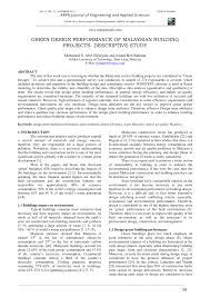 They also measured how green the environment around each child's household was. Pdf Green Design Performance Of Malaysian Building Projects Descriptive Study