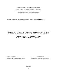 În această secţiune găseşti cele mai noi ştiri din domeniul politic, din românia, publicate pe antena 3. Doc Drepturile Functionarului Public European Alina Muntean Academia Edu