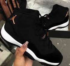 Black And Gold Jordans Womens Shoes Sneakers Jordans By Cheyenne Emeric On Cute Outfits In 2020 Fresh Shoes Jordan Shoes For Women
