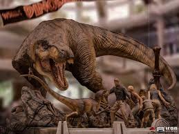A wealthy entrepreneur secretly creates a theme park featuring living dinosaurs drawn from prehistoric dna. The Final Scene Statue 1 20 Demi Art Scale Jurassic Park 48 Cm Sci Fi Corner