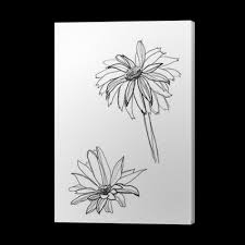 Leinwandbild Zeichnen Gerbera Pixers Wir Leben Um Zu Verandern