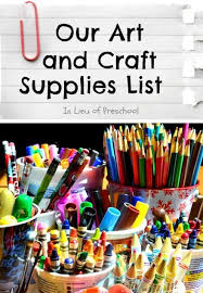 Our Art And Craft Supplies List Arts And Crafts Supplies Preschool Art Arts And Crafts