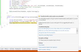 An Unhandled Exception Of Type System Unauthorizedaccessexception Occurred In Mscorlib Dll Additional Information Access To The Path D Csvloggerresulttracker Is Denied