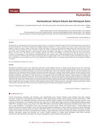 Bahkan ujian nasional 2020 pun dihapuskan. Pdf Homoseksual Antara Hukum Dan Kemajuan Sains