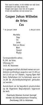 Theun de vries begon al op zeer vroege leeftijd met schrijven en laat een enorm oeuvre na. Overleden Casper Johan Wilhelm De Vries 31 01 1969 29 07 2015