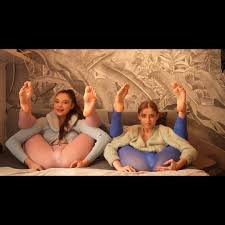 Yoga In Tights With Friend - Teasing and Tempting