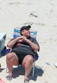 Chris Christie beach chair Meme Generator - Imgflip