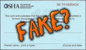 Osha 10 hour cards issued for the maritime outreach training program expire after five years. Combating Fake Osha Certifications Learning Alliance Corporation