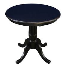 Antique round black marble top pedestal table 30 inch tall 19 inch diam. International Concepts 30 Inch Tall 30 Inch Round Top Black Pedestal Dining Table K46 30rt Bellacor