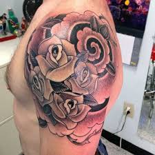 This sleeve is entirely black and white. The 80 Best Shoulder Tattoos For Men Improb
