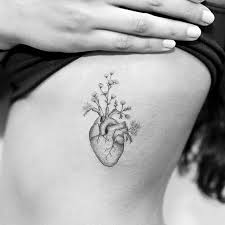 1.3 simple heart tattoo design on shoulder. Botanical Human Heart Side Tattoo Amazing Tattoo Ideas