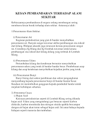 Kesan pembandaran terhadap alam sekitar. 2
